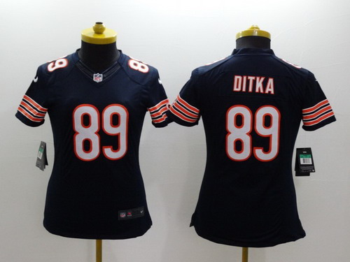 Nike Chicago Bears #89 Mike Ditka Blue Limited Womens Jersey