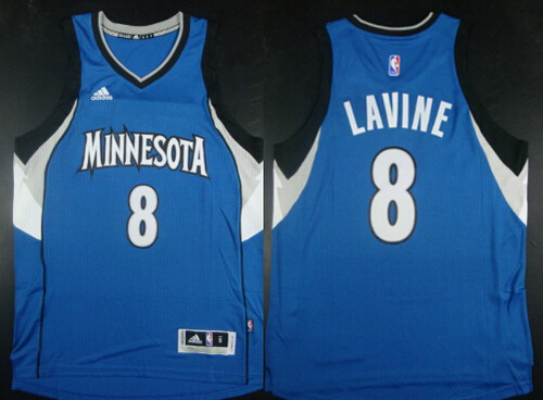 Minnesota Timberwolves #8 Zach LaVine Revolution 30 Swingman 2014 New Blue Jersey