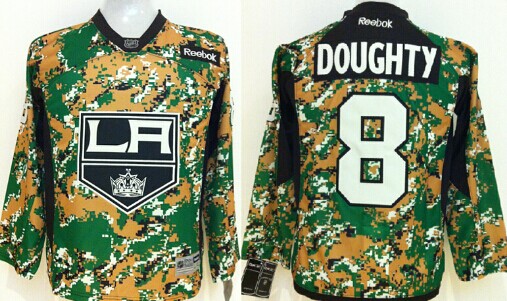 Los Angeles Kings #8 Drew Doughty 2014 Camo Kids Jersey