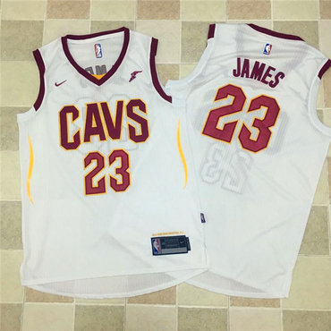 Nike NBA Cleveland Cavaliers #23 LeBron James Jersey 2017-18 New Season White Jersey