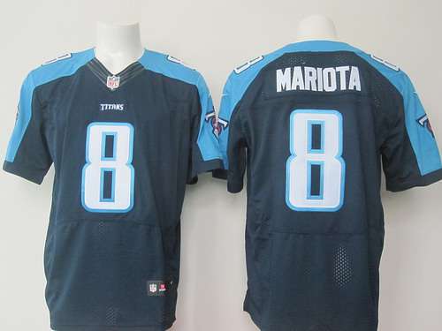 Tennessee Titans #8 Marcus Mariota 2015 NFL Draft 2nd Overall Pick Nike Navy Blue Elite Jersey