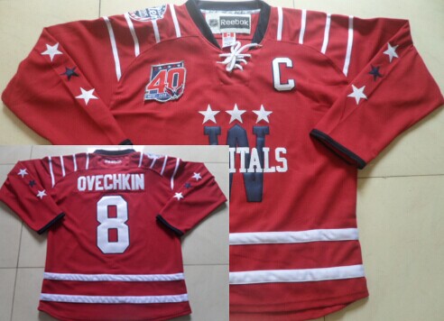 Washington Capitals #8 Alex Ovechkin 2015 Winter Classic Red 40TH Jersey