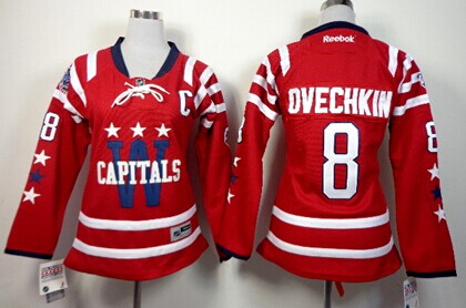 Washington Capitals #8 Alex Ovechkin 2015 Winter Classic Red Womens Jersey