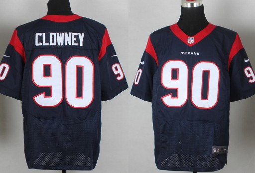 Nike Houston Texans #90 Jadeveon Clowney Blue Elite Jersey