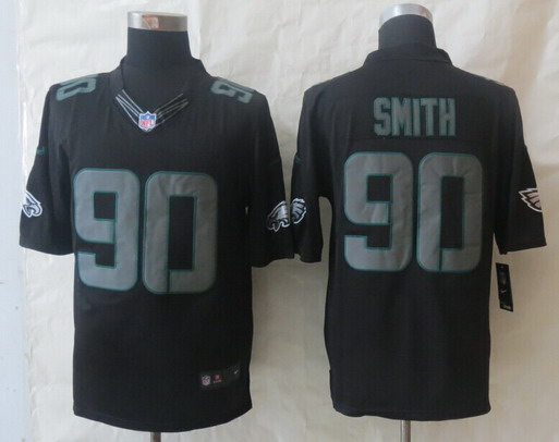 Nike Philadelphia Eagles #90 Marcus Smith Black Impact Limited Jersey