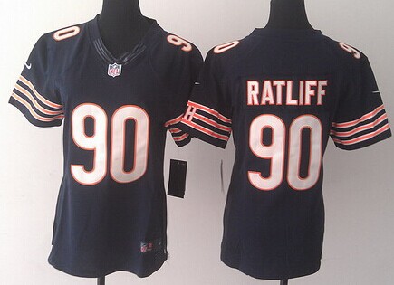 Nike Chicago Bears #90 Jeremiah Ratliff Blue Limited Womens Jersey