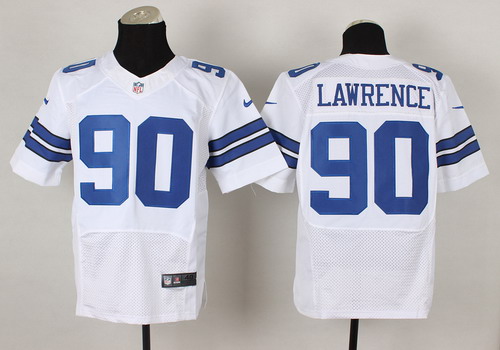 Nike Dallas Cowboys #90 Demarcus Lawrence White Elite Jersey