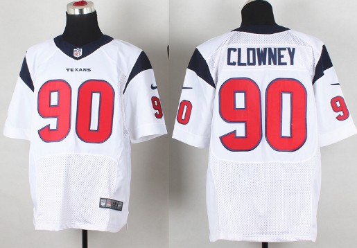 Nike Houston Texans #90 Jadeveon Clowney White Elite Jersey