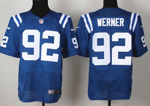 Nike Indianapolis Colts #92 Bjorn Werner Blue Elite Jersey