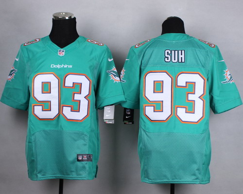 Nike Miami Dolphins #93 Ndamukong Suh 2013 Green Elite Jersey