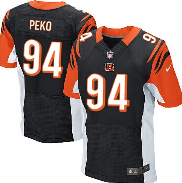 Nike Cincinnati Bengals #94 Domata Peko Black Elite Jersey