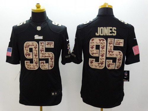 Nike New England Patriots #95 Chandler Jones Salute to Service Black Limited Jersey