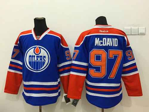 Edmonton Oilers #97 Connor McDavid Royal Blue Jersey