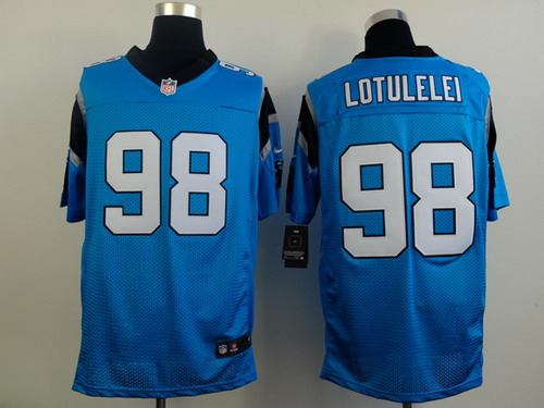 Nike Carolina Panthers #98 Star Lotulelei Light Blue Elite Jersey