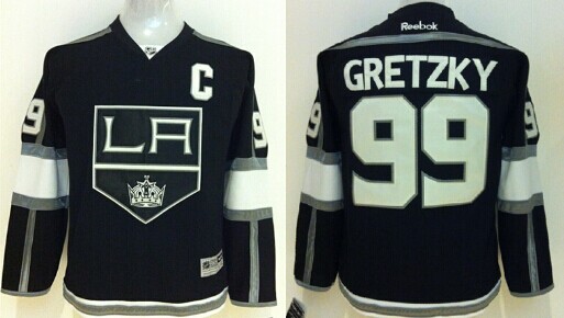 Los Angeles Kings #99 Wayne Gretzky Black Kids Jersey