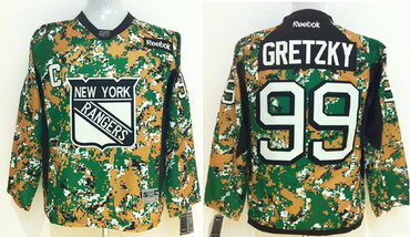 New York Rangers #99 Wayne Gretzky 2014 Camo Kids Jersey