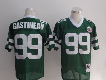 New York Jets #99 Mark Gastineau Green Throwback Jersey