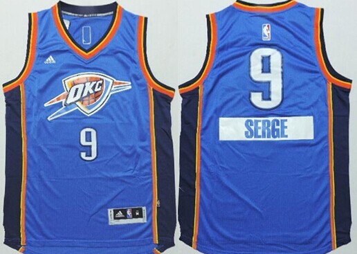 Oklahoma City Thunder #9 Serge Ibaka Revolution 30 Swingman 2014 Christmas Day Blue Jersey