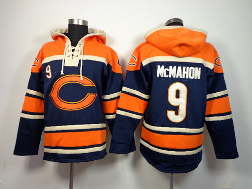 Chicago Bears #9 Jim McMahon 2014 Blue Hoodie