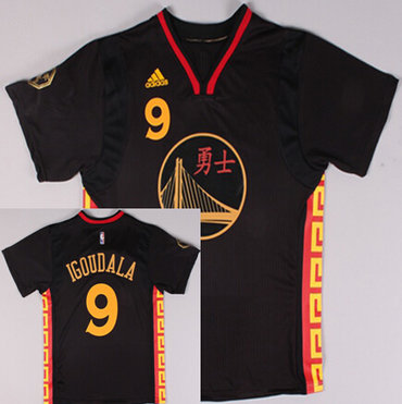 Golden State Warriors #9 Andre Iguodala Revolution 30 Swingman 2015 Chinese Black Fashion Jersey