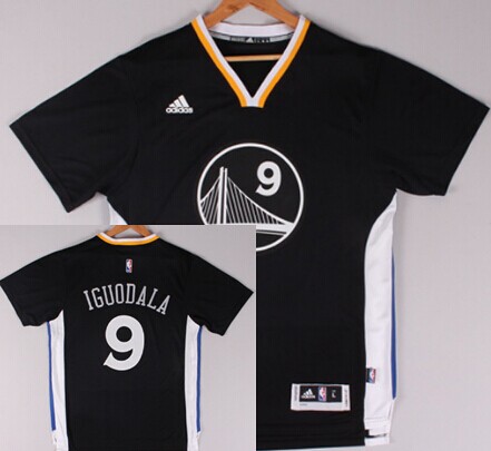 Golden State Warriors #9 Andre Iguodala Revolution 30 Swingman 2014 New Black Short-Sleeved Jersey