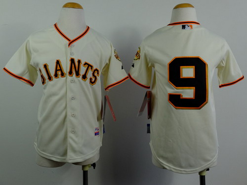 San Francisco Giants #9 Brandon Belt Cream Kids Jersey