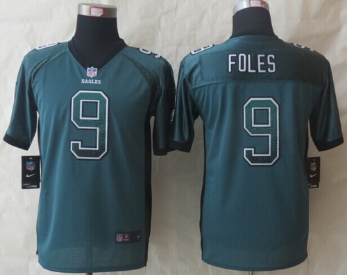 Nike Philadelphia Eagles #9 Nick Foles Drift Fashion Dark Green Kids Jersey