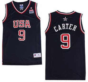 2000 Olympics Team USA #9 Vince Carter Navy Blue Swingman Jersey