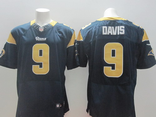 Nike St. Louis Rams #9 Austin Davis Navy Blue Elite Jersey