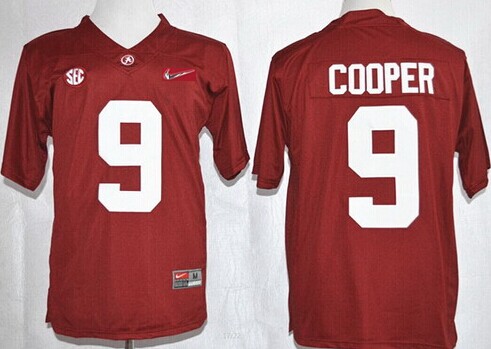 Alabama Crimson Tide #9 Amari Cooper 2015 Playoff Rose Bowl Special Event Diamond Quest Red Jersey