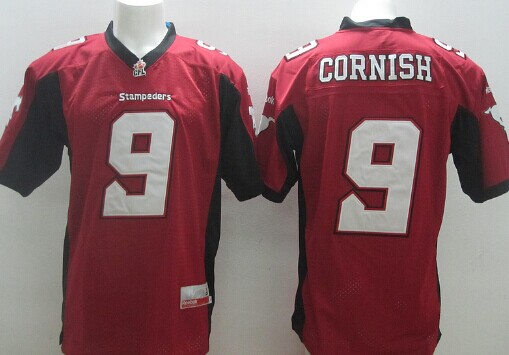 CFL Calgary Stampeders #9 Jon Cornish Red Jersey