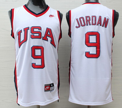 1984 Olympics Team USA #9 Michael Jordan White Swingman Jersey