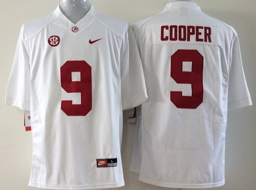 Alabama Crimson Tide #9 Amari Cooper 2014 White Limited Kids Jersey