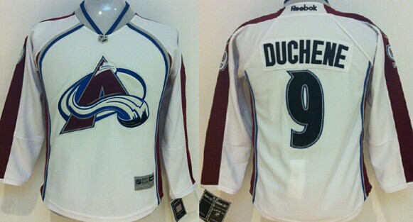 Colorado Avalanche #9 Matt Duchene White Kids Jersey