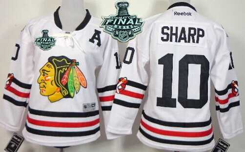 Youth Chicago Blackhawks #10 Patrick Sharp 2015 Stanley Cup 2015 Winter Classic White Jersey