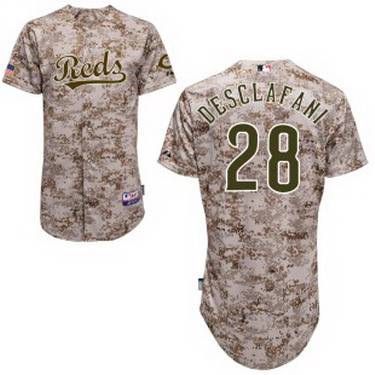 Cincinnati Reds #28 Anthony DeSclafani 2014 Camo Jersey