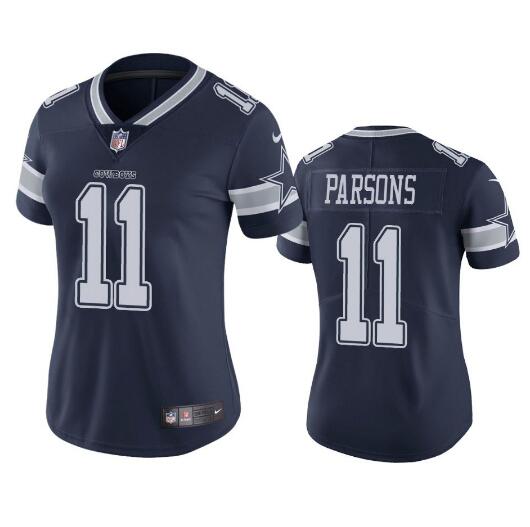 Women's Dallas Cowboys #11 Micah Parsons Blue 2021 Draft Jersey