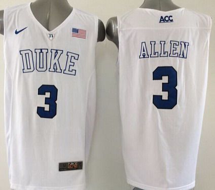 Duke Blue Devils #3 Grayson Allen 2015 White Jersey