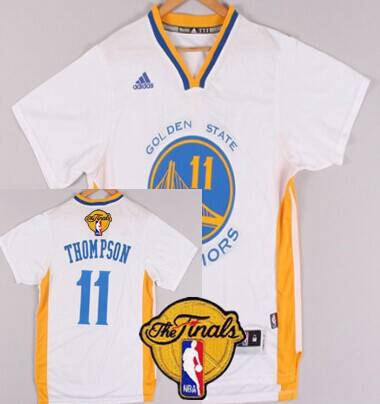 Golden State Warriors #11 Klay Thompson Revolution 30 Swingman New White Short-Sleeved Jersey