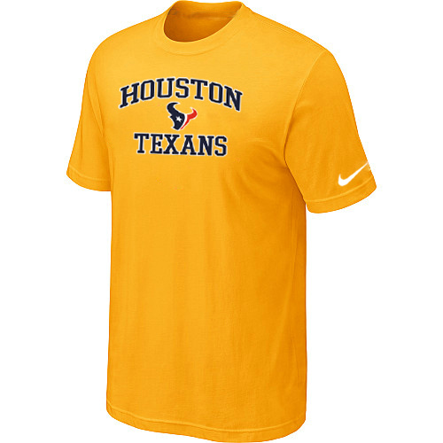 Houston Texans Heart & Soul Yellow T-Shirt