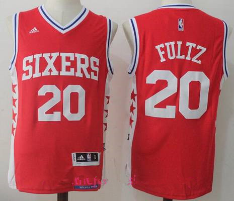 Men's 2017 Draft Philadelphia 76ers #20 Markelle Fultz Red Stitched NBA adidas Revolution 30 Swingman Jersey