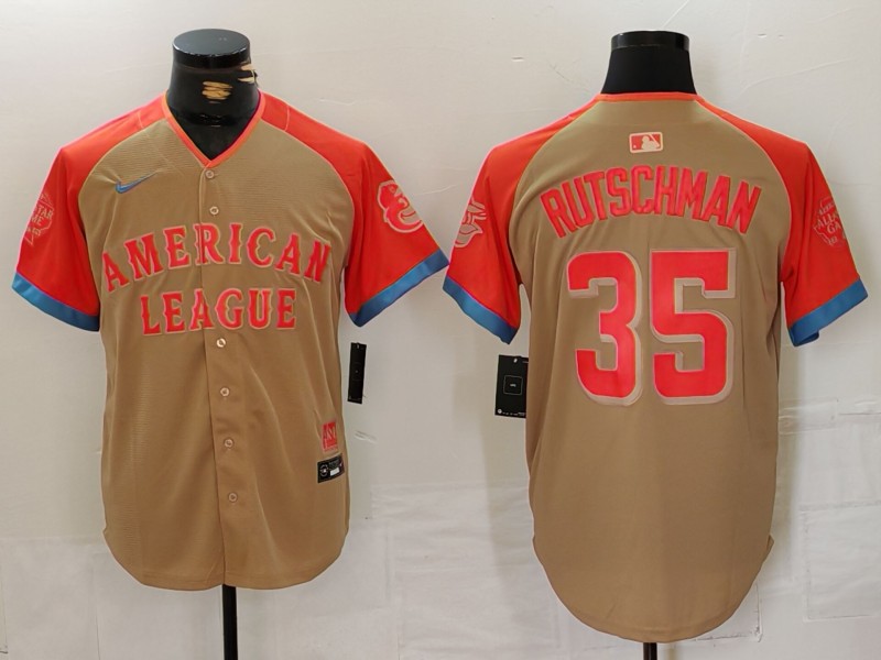 Men's American League #35 Adley Rutschman Cream 2024 All-Star Limited Stitched Baseball Jersey