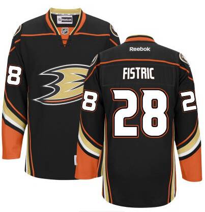 Men's Anaheim Ducks #28 Mark Fistric Black Third Jersey