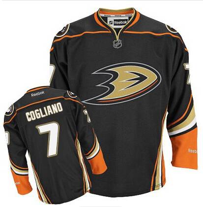 Men's Anaheim Ducks #7 Andrew Cogliano Black Third Jersey