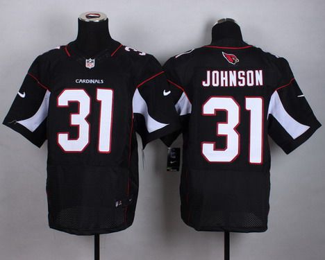 Men's Arizona Cardinals #31 David Johnson Nike Black Elite Jersey