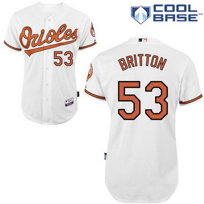 Men's Baltimore Orioles #53 Zach Britton White Jersey