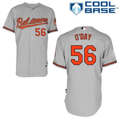 Men's Baltimore Orioles #56 Darren O'day Gray Jersey