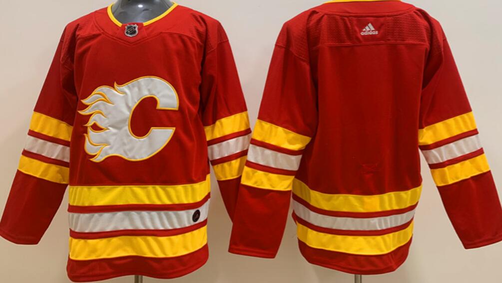 Men's Calgary Flames Blank Red Alternate Adidas Jersey