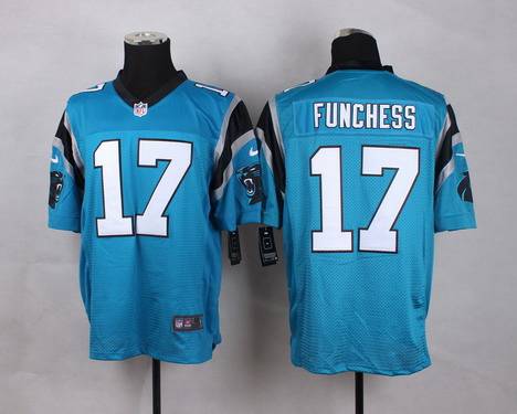 Men's Carolina Panthers #17 Devin Funchess Nike Light Blue Elite Jersey