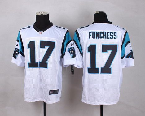 Men's Carolina Panthers #17 Devin Funchess Nike White Elite Jersey